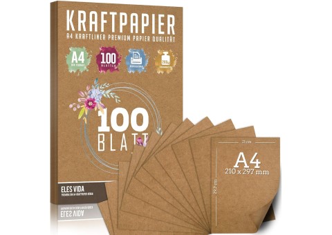 hojas de papel Kraft A4